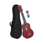 Sopran ukulele rdeč Lipa(s torbo in trzalicami)HH 3961