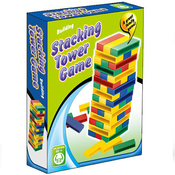 Družabna igra izgradnja pisanega Jenga stolpa