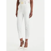 Elisabetta Franchi Hlače iz tkanine PA-132-61E2-V350 Bela Regular Fit