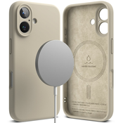 Ovitek Ringke Silicone Magnetic za iPhone 16 Plus - stone