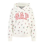 Gap Tall Majica New Heritage svetlo bež / temno zelena / rdeča