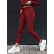 Spodnie damskie dresowe FITS bordowe Dstreet