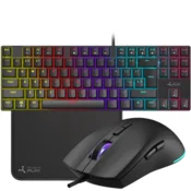 Nov komplet Play Metis Taygete S Anti-Ghosting RGB rdeča igralna tipkovnica + 3600DPI Huano Helike miška + podloga za miško