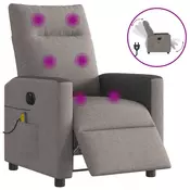 Vidaxl vidaXL Električni masažni stol z naslonjalom, taupe, blago