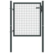 Vidaxl Vrtna mrežasta vrata iz pocinkanega jekla 100 x 75 cm siva
