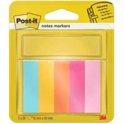 Zaznamek, papir, 5x50 listov, 15x50 mm, 3M POSTIT, Beachside, 250 listov