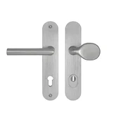 Varnostna oprema MP MPK - SECURO A01 PLUS - SO M1 FAVORIT (F9 - eloksirano nerjaveče jeklo) - s pokrovom, ročaj/gumb, Odprtina za cilindrični vložek PZ, MP F9 (aluminij, nerjaveče jeklo), 92 mm