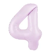 Folijski rojstnodnevni balon številka 4, lila mat, 100 cm