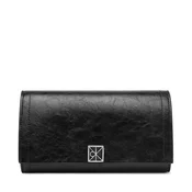 Denarnica Calvin Klein Emblem Hw Long Bifold LV04F1316G Črna