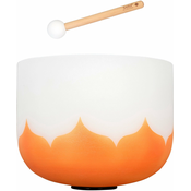 Sela 13“ Crystal Singing Bowl Set Lotus 432Hz D - Orange (Sacral Chakra)