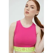Versace crop top ženski bombaž z elastanom