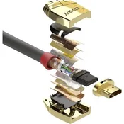 Lindy 37862 HDMI kabel 2 m HDMI Tip A (Standard) Sivo
