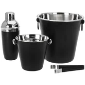 EXCELLENT Barmanski set 4 kosi iz nerjavečega jekla črne barve KO-A12405600