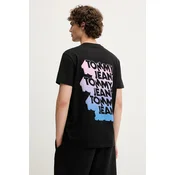 Tommy Jeans Majica  azur / majnica / roza / črna