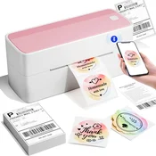 INF Bluetooth termični tiskalnik 203 dpi 150mm/s 108mm USB+BT Labelife White+Pink, (5000309289)