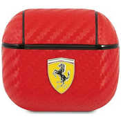 Ferrari FESA3CARE AirPods 3 cover red On Track PU Carbon (FESA3CARE)