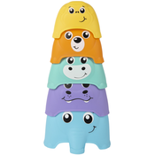 Aktivna igračka Playgro + Learn - Kula od zdjela, životinje
