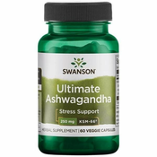 Swanson Ashwagandha Ultimate KSM-66, 250 mg, 60 zeliščnih kapsul