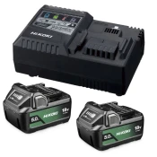 HIKOKI Začetni set (2x baterija BSL 1850MA (18V / 5,0 Ah) in hitri polnilnik UC18YSL3) UC18YSL3WKZ