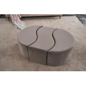 Atelier del Sofa Tabure 120x80x40cm, Krem