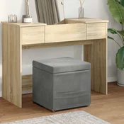 vidaXL Stolica Temno siva 41 x 41 x 40 cm Samet in Umetno Leseno