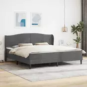 Krevetna konstrukcija Tamnosiva 200 x 200 cm Baršun