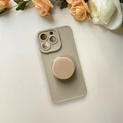 Infostyle Silikonski ovitek Popsocket za iPhone 13 Pro Rjava/TPU silikon