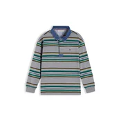 TOMMY HILFIGER Majica temno modra/pegasto siva/žad/bela