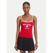 Guess Jeans Top W6YP20 K4202 Rdeča Slim Fit