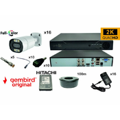 GEMBIRD GMB-03 Set Kamera za video nadzor 3tbHDD +16x CAM-AHD5MP-HAU60W rg59+100m bnc+dc konekt full color