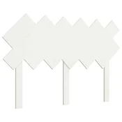 Vidaxl Posteljno vzglavje belo 122,5x3x80,5 cm trdna borovina