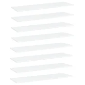 Police za knjige 8 kom bijele 100 x 30 x 1,5 cm od iverice