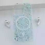 Maska Shine Shimmer Mag Case za iPhone 14 Pro plava.