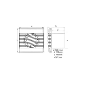 HACO Ventilator Wall fan, 100 mm, humidity sensor 0907