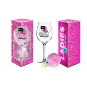 Gardj Europe LADIES TIME – kozarec za vino Signoria 700 ml + pompon – Najlepši