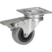 Gumirano vrtljivo kolo, 50 mm, zavora 45 kg