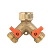 Bradas T-komad s kuglastim ventilima GW 3/4 na 2x GZ 3/4 MESING BR-2234 4634