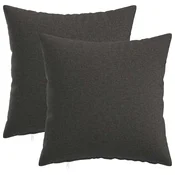 vidaXL Prevleka za blazino 2 kos HEERLEN Temno siva 45 x 45 cm Blago