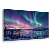 Slika severni sij nad gorami - 90x60