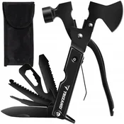 Malatec 17v1 večnamenski inox žepni nož v torbici in sekira