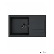 Milo Granitna sudopera Retto, o90, 78x46cm, Lava stone