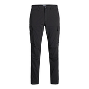 JACK & JONES Muške pantalone 12216664, Crne