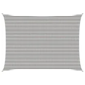 Vidaxl Senčna platna Svetlo siva in bela. 5 x 6 m HDPE