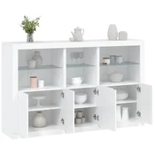 Komoda s LED svjetlima bijela 162 x 37 x 100 cm
