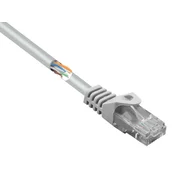 Renkforce Renkforce RF-5047508 RJ45 omrežni kabel\, Patch kabel CAT 5e U/UTP 0.50 m siva z zaščitnim zapornim zatičem 1 kos, (20418637)