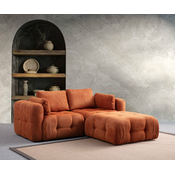ATELIER DEL SOFA Amaris 2 Seater With Pouffe Orange ugaona sofa