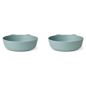 liewood set 2 skledic iz bio plastike solina rabbit sea blue