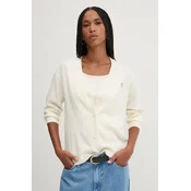 Guess Jeans Pletena jopica W4BR16 Z3HO2 Écru Regular Fit