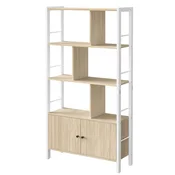 Songmics Knjigarna 4 odprite police 30x74x1545 cm Bež