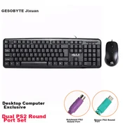 Gesobyte Tastatura, Žicana, Crna + Miš, Crni